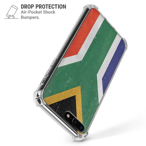 South Africa Flag Distressed iPhone 7/8 Plus Clear Case